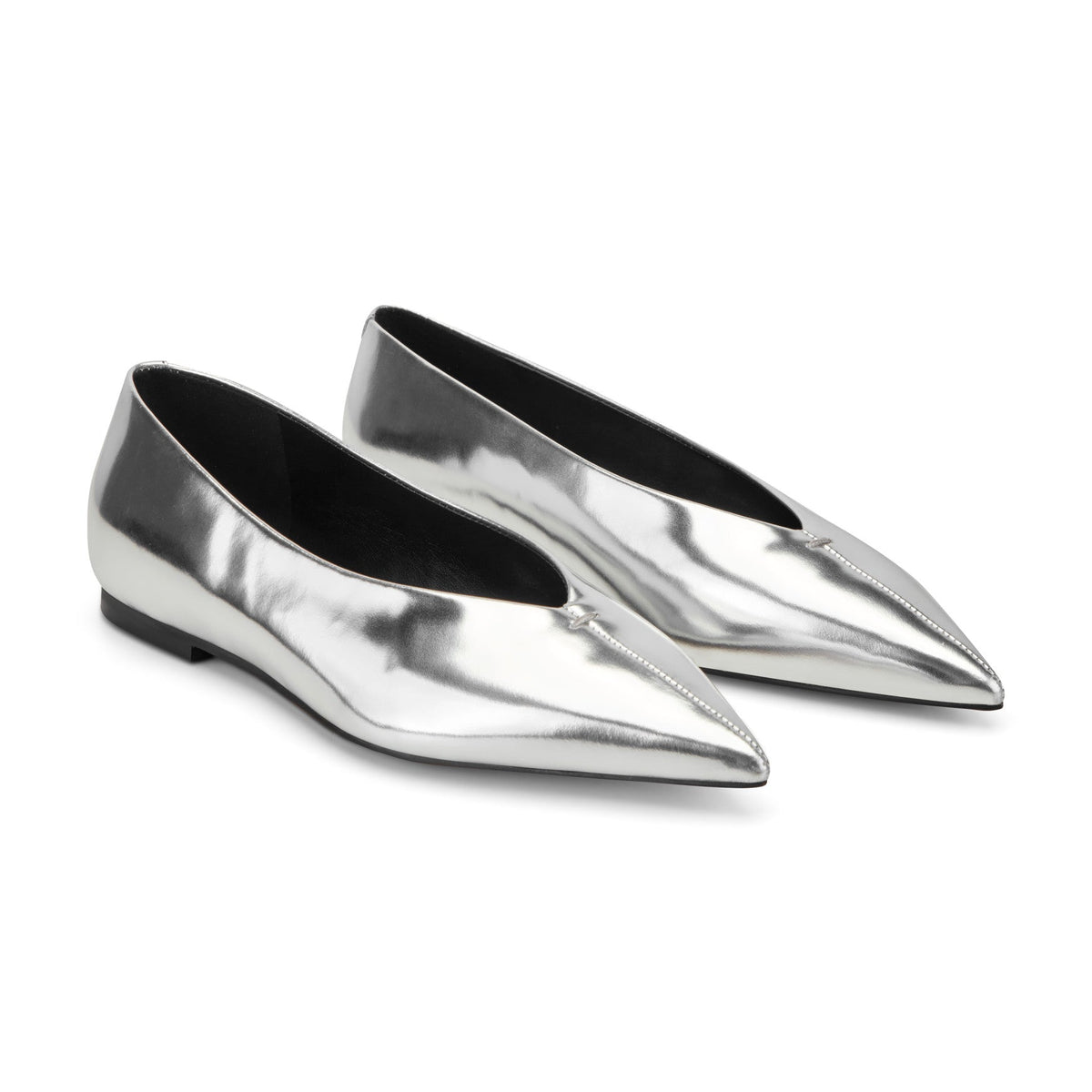 Casee Leather Flat - Silver Metallic | Marc Fisher