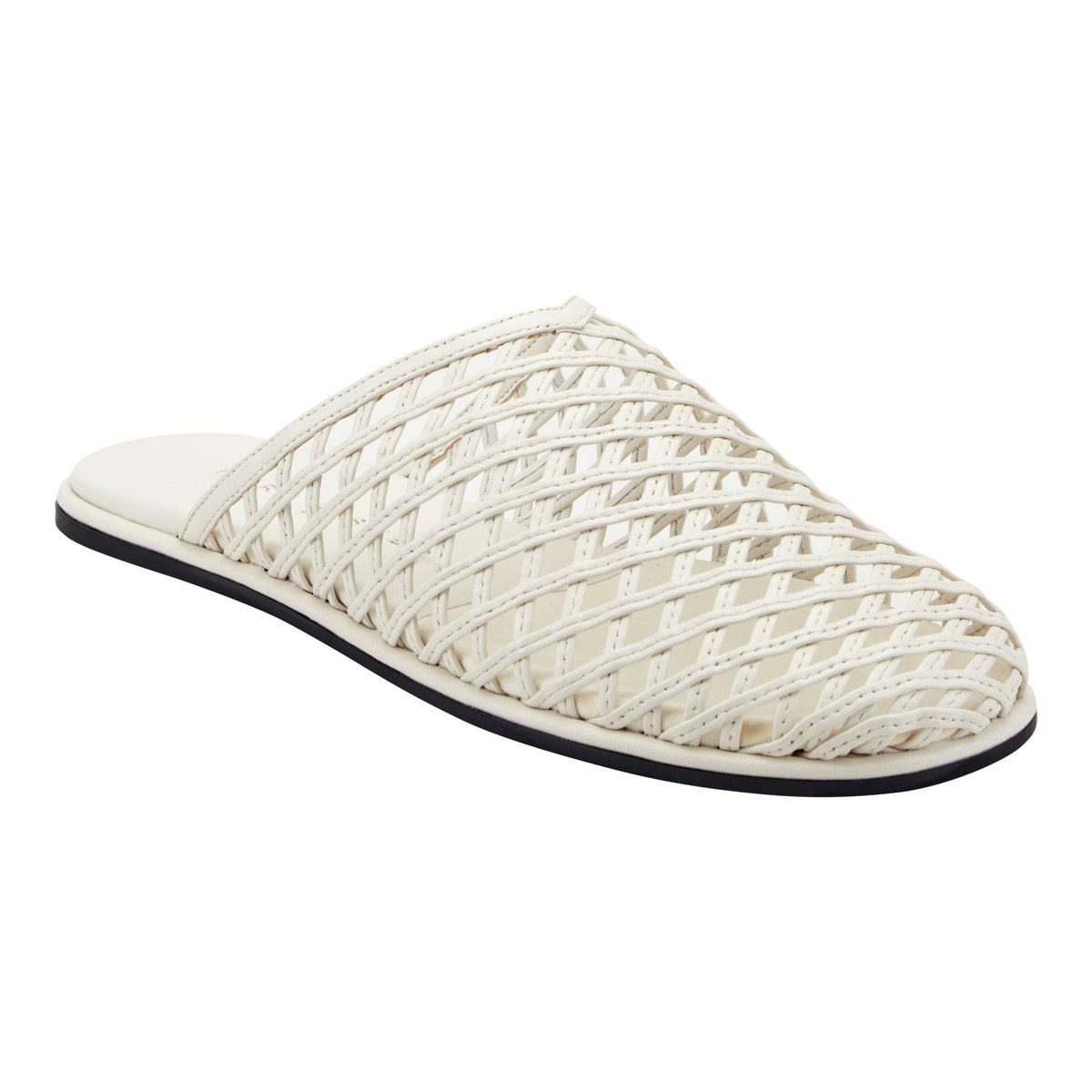 Lynzi Woven Leather Mule - Ivory Leather | Marc Fisher