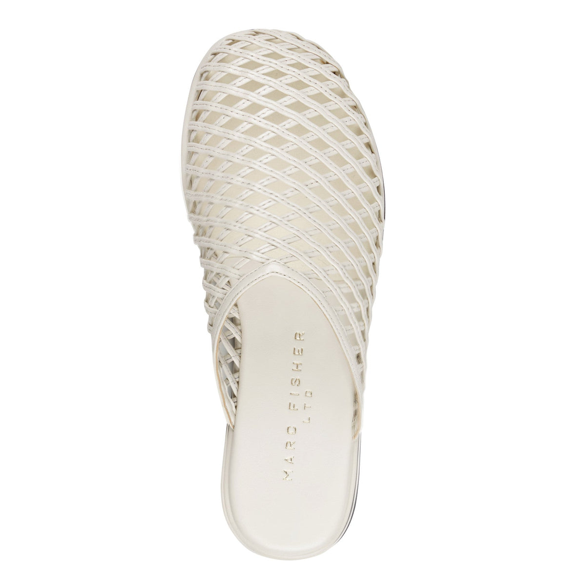 Lynzi Woven Leather Mule - Ivory Leather | Marc Fisher