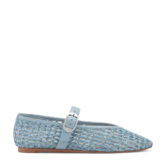 Godea Mary Jane Ballet Flat - Light Blue Raffia | Marc Fisher