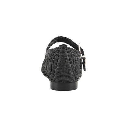Emillia Woven Mary Jane Ballet Flat - Black | Marc Fisher