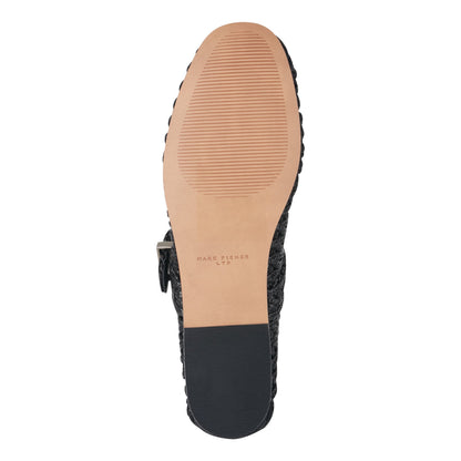 Emillia Woven Mary Jane Ballet Flat - Black | Marc Fisher