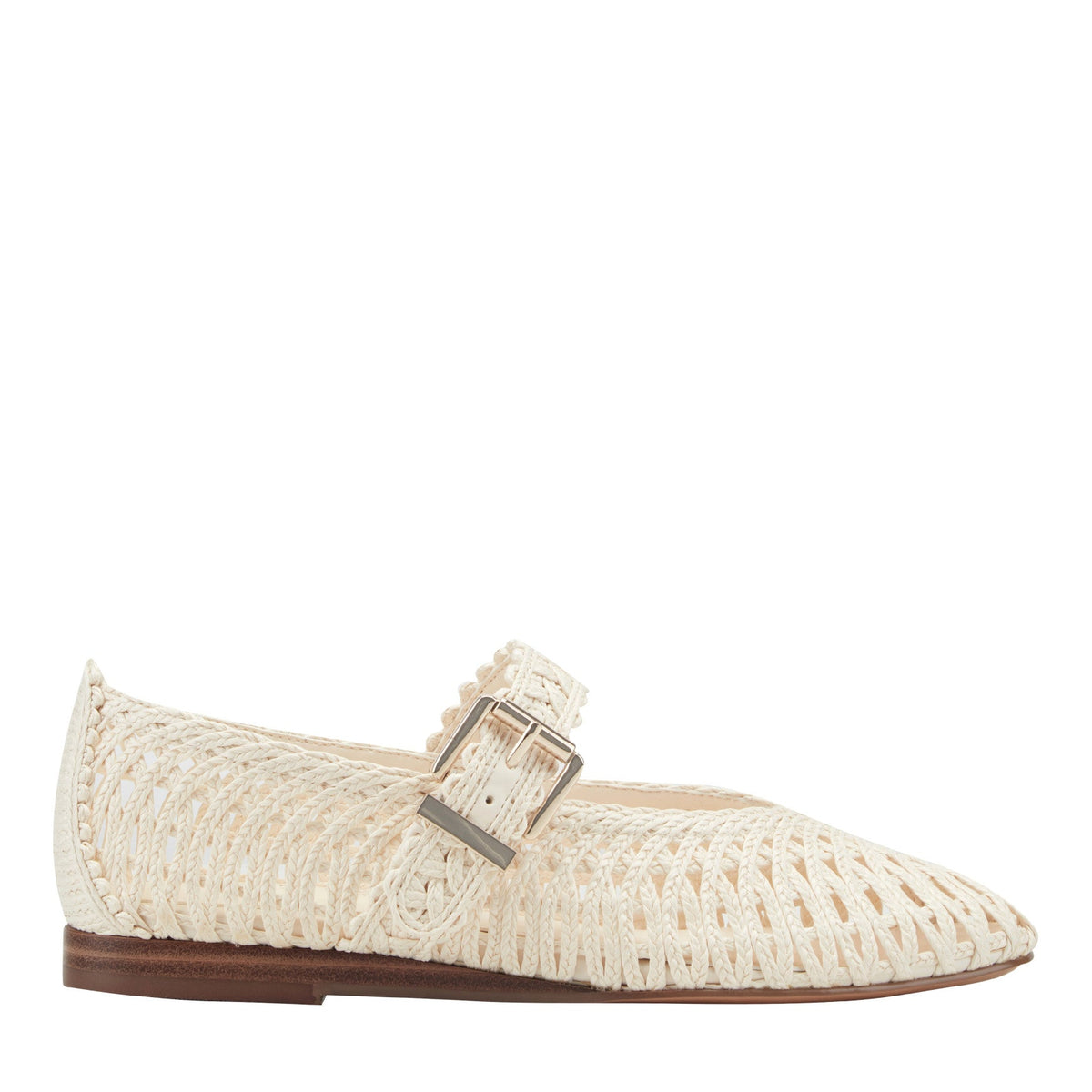 Emillia Woven Mary Jane Ballet Flat - Chic Cream | Marc Fisher