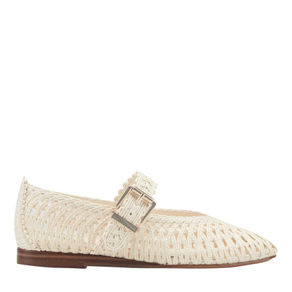 Emillia Woven Mary Jane Ballet Flat - Chic Cream | Marc Fisher