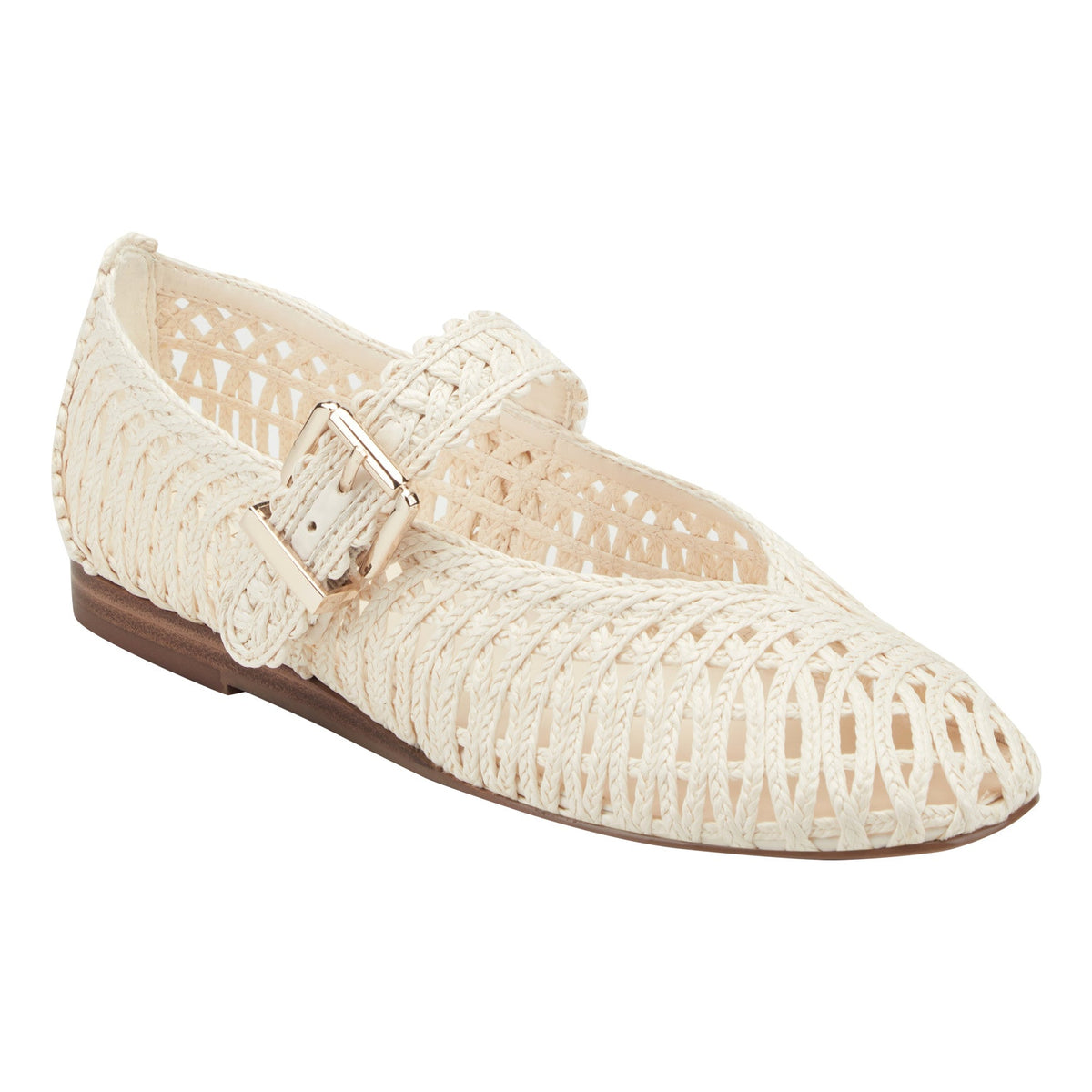 Emillia Woven Mary Jane Ballet Flat - Chic Cream | Marc Fisher