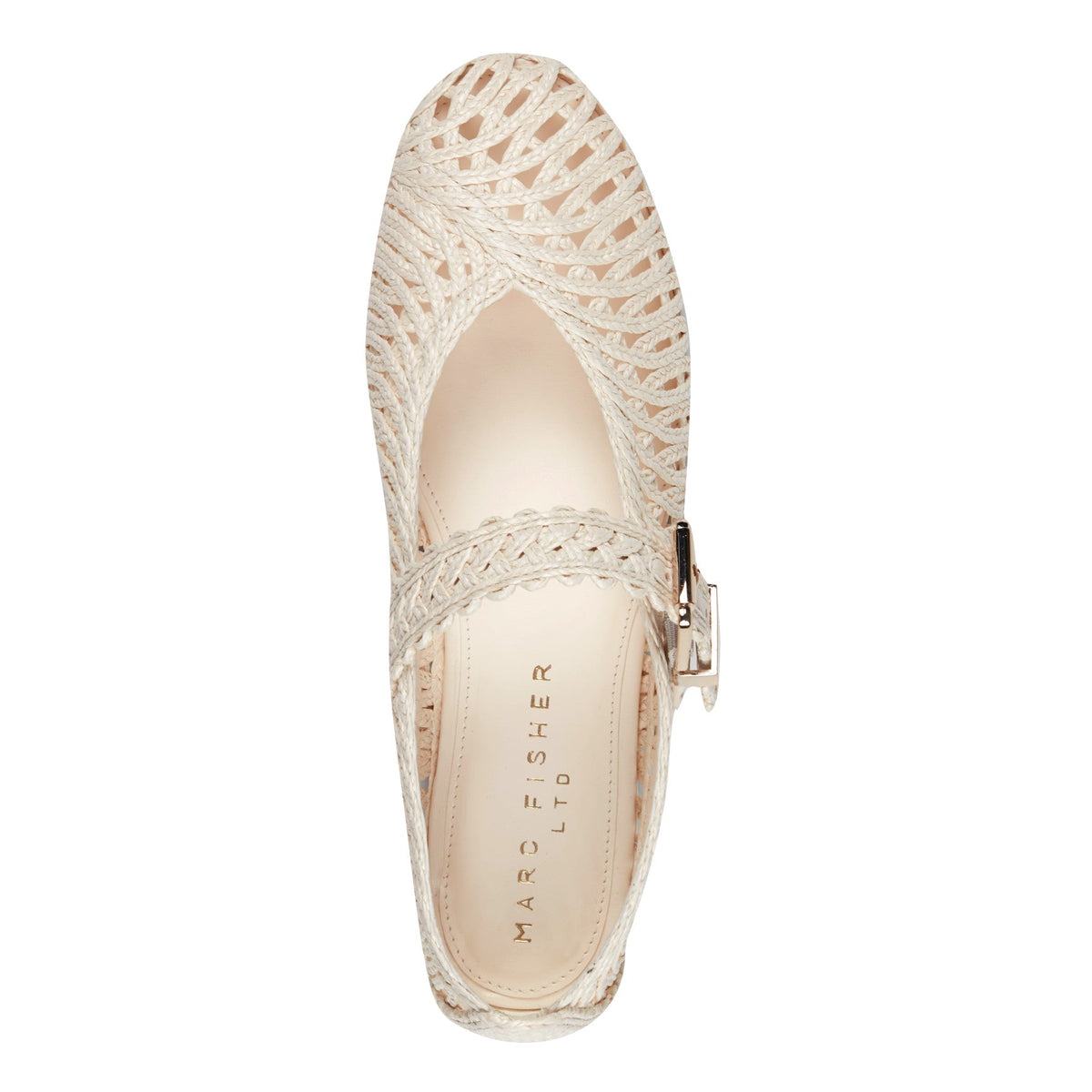 Emillia Woven Mary Jane Ballet Flat - Chic Cream | Marc Fisher