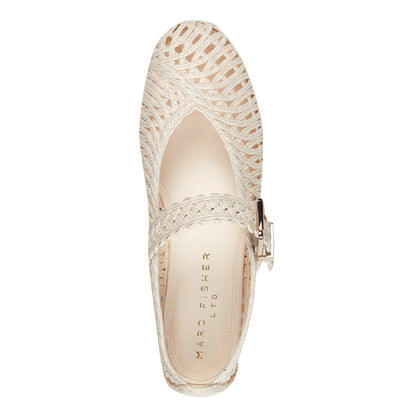 Emillia Woven Mary Jane Ballet Flat - Chic Cream | Marc Fisher