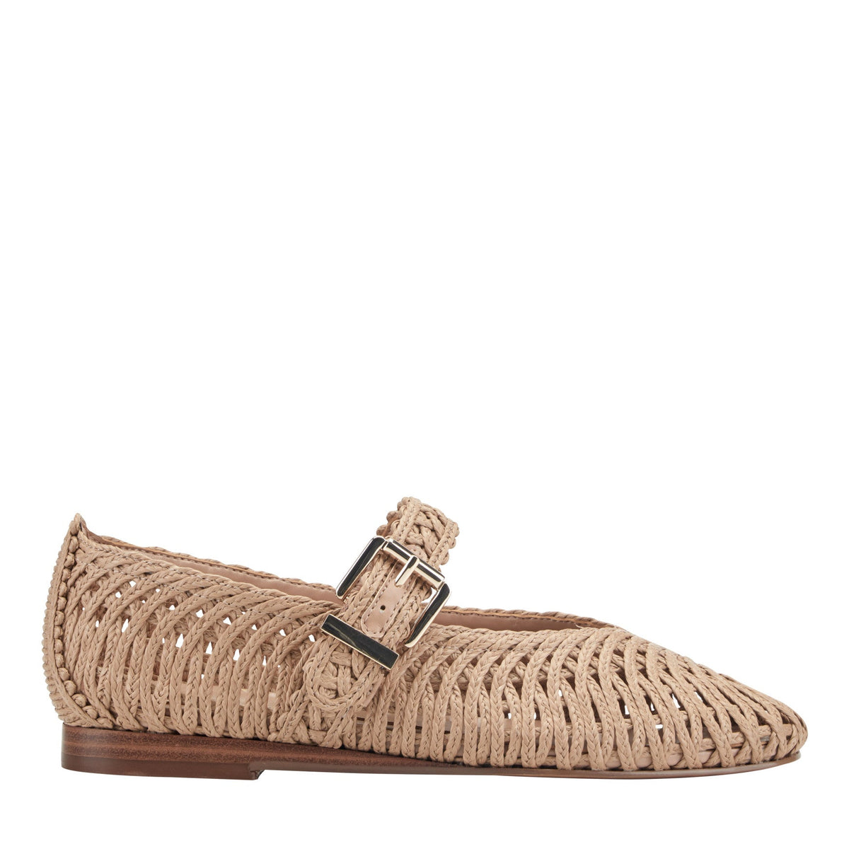 Emillia Woven Mary Jane Ballet Flat - Natural | Marc Fisher