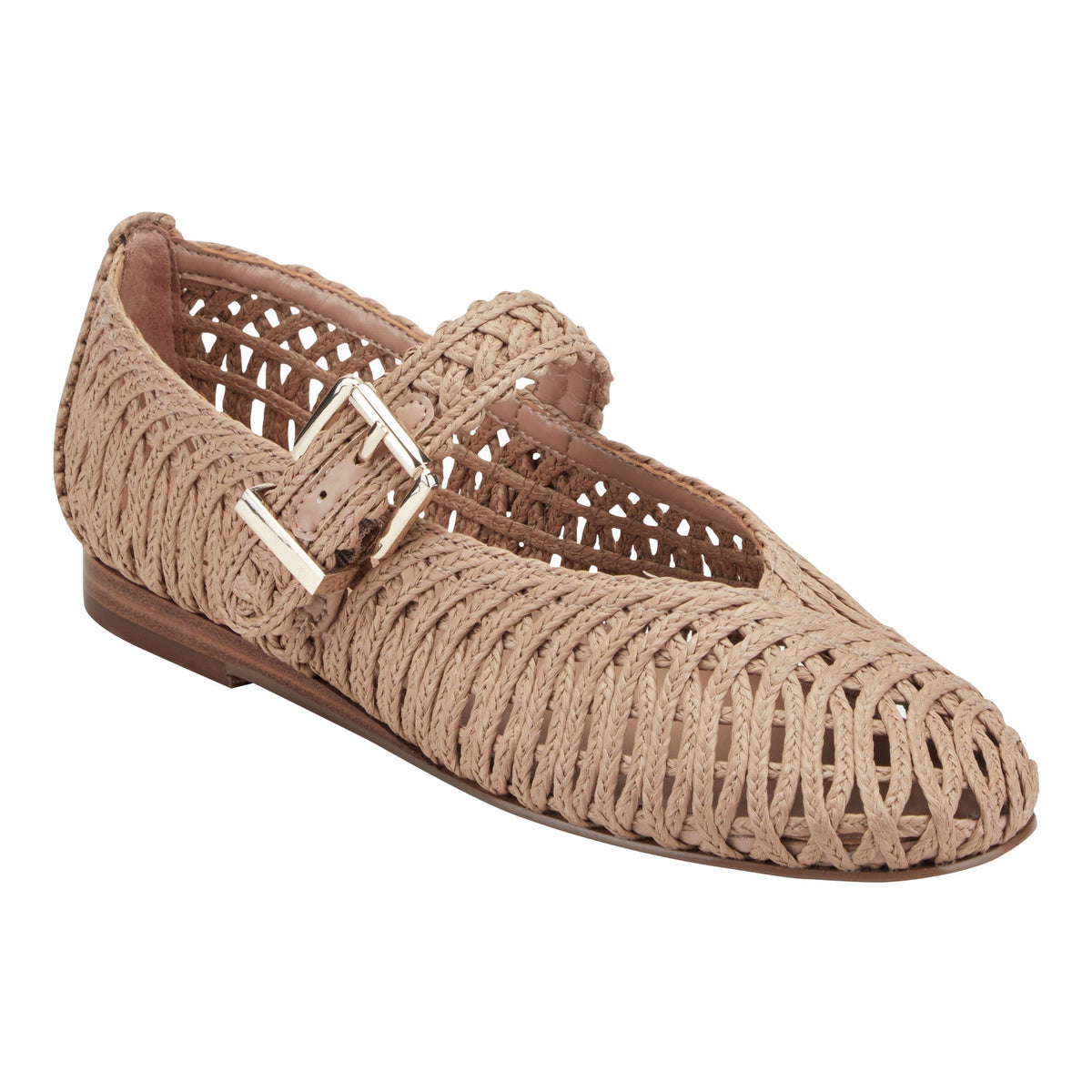 Emillia Woven Mary Jane Ballet Flat - Natural | Marc Fisher