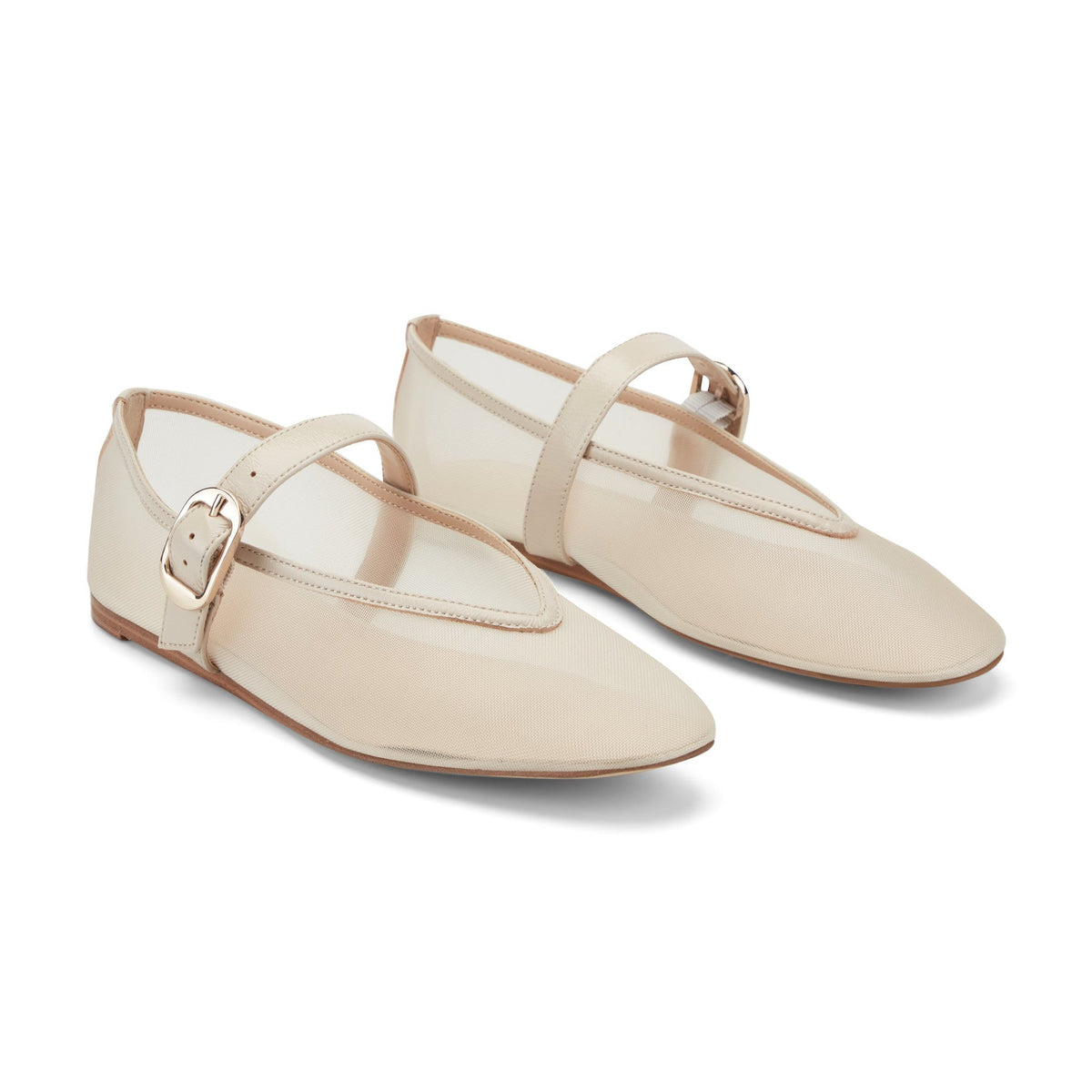 Godina Mesh Mary Jane Ballet Flat - Natural Mesh | Marc Fisher