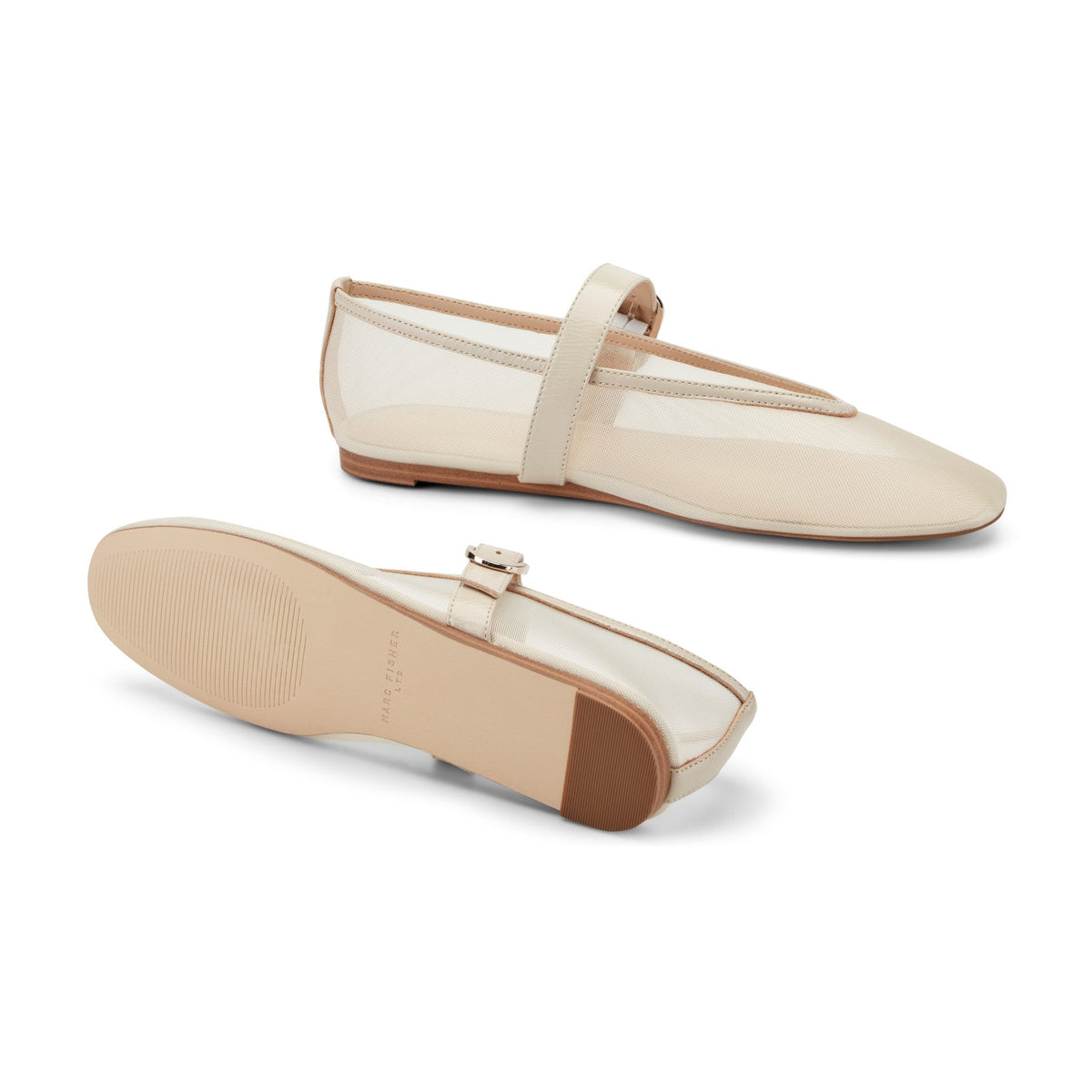 Godina Mesh Mary Jane Ballet Flat - Natural Mesh | Marc Fisher