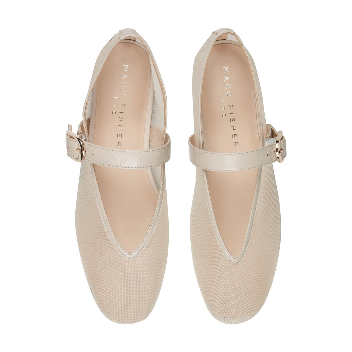 Godina Mesh Mary Jane Ballet Flat - Natural Mesh | Marc Fisher