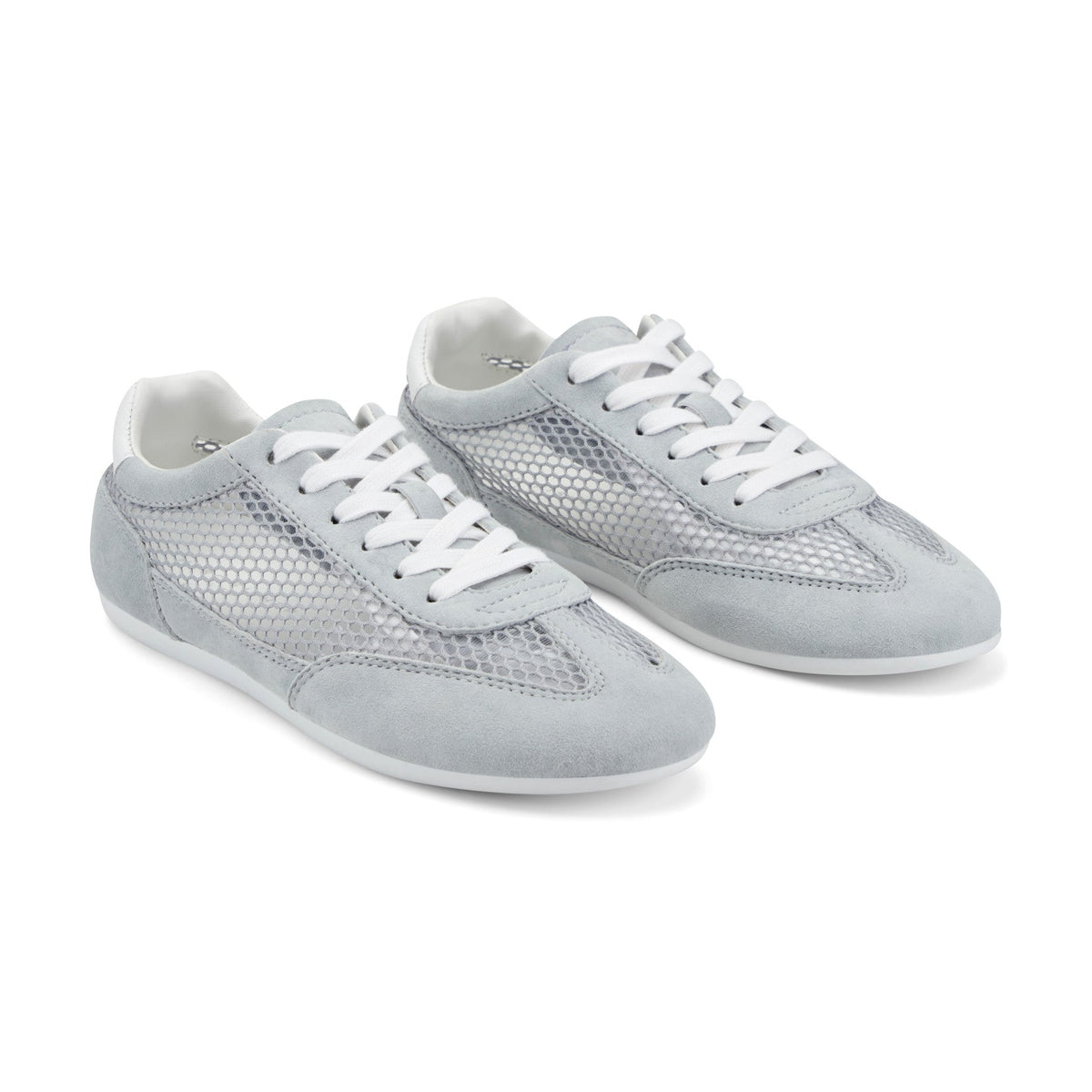 Lexxy Suede Mesh Sneaker - Light Grey Suede/Mesh | Marc Fisher