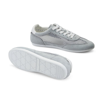 Lexxy Suede Mesh Sneaker - Light Grey Suede/Mesh | Marc Fisher