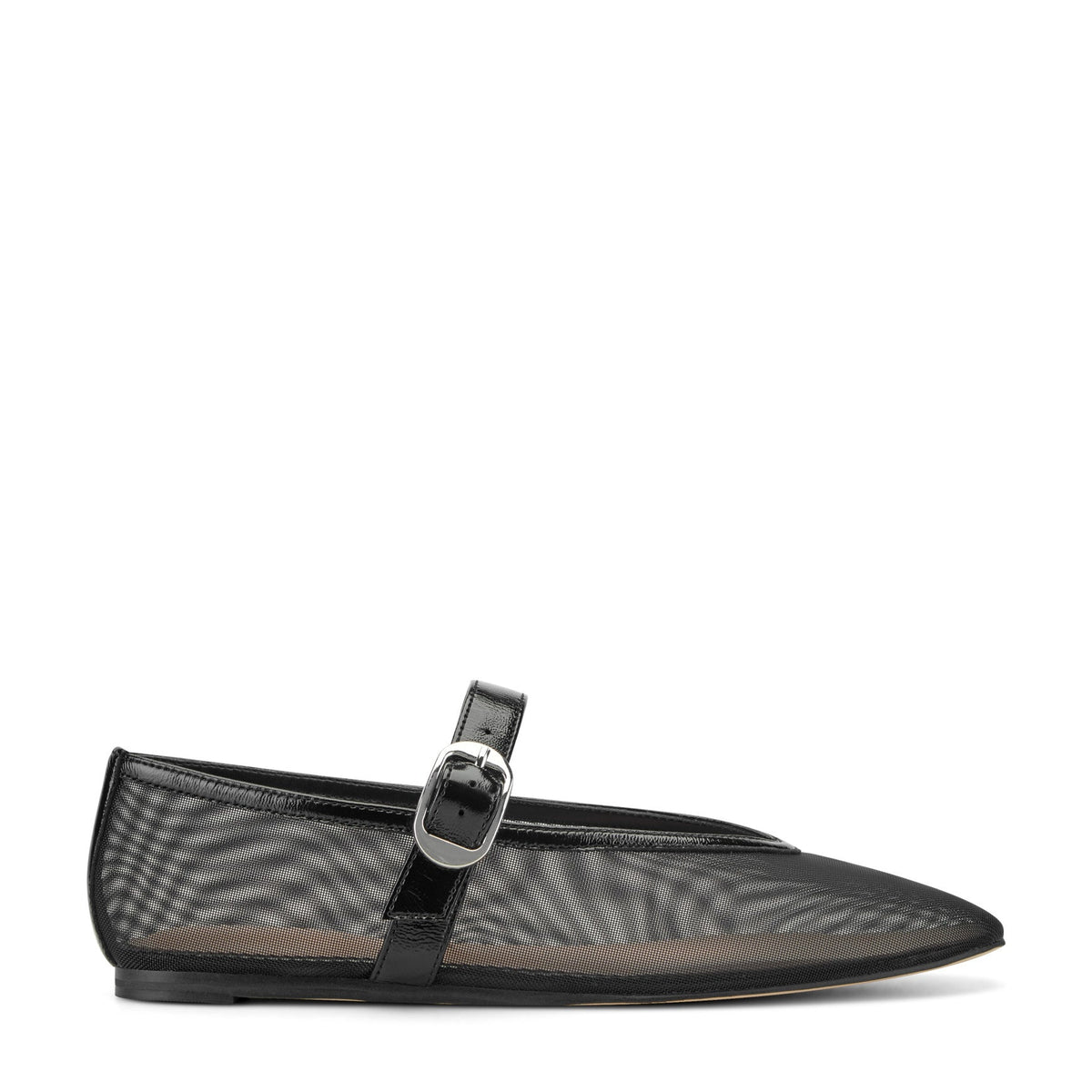 Godina Mesh Mary Jane Ballet Flat - Black Mesh | Marc Fisher