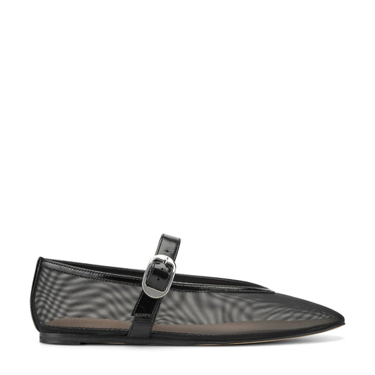Godina Mesh Mary Jane Ballet Flat - Black Mesh | Marc Fisher