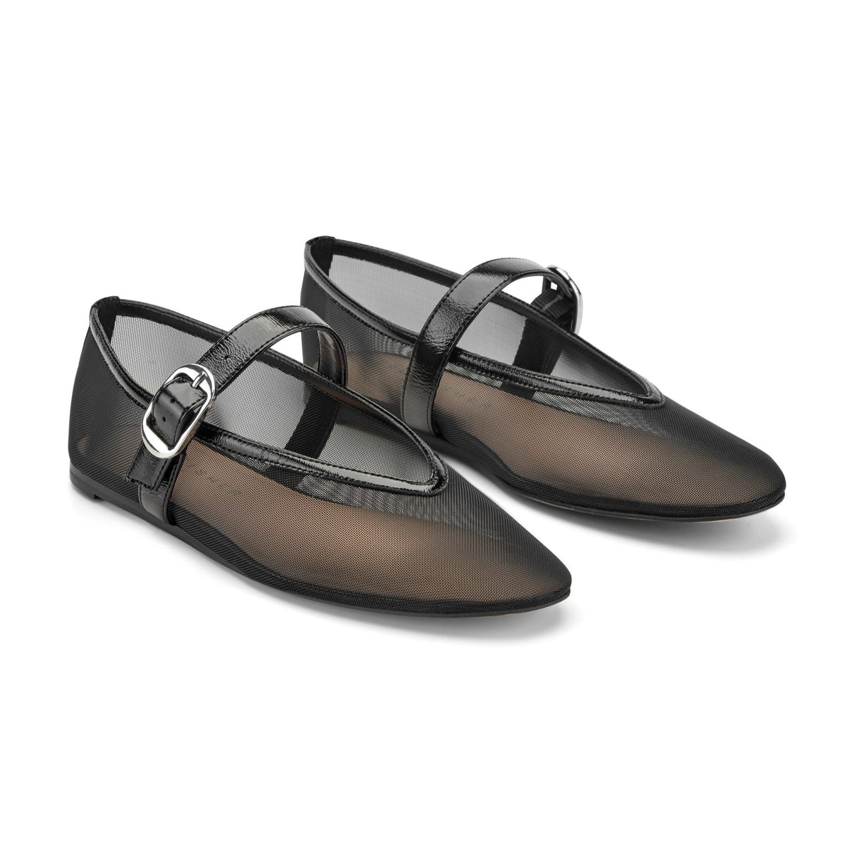 Godina Mesh Mary Jane Ballet Flat - Black Mesh | Marc Fisher
