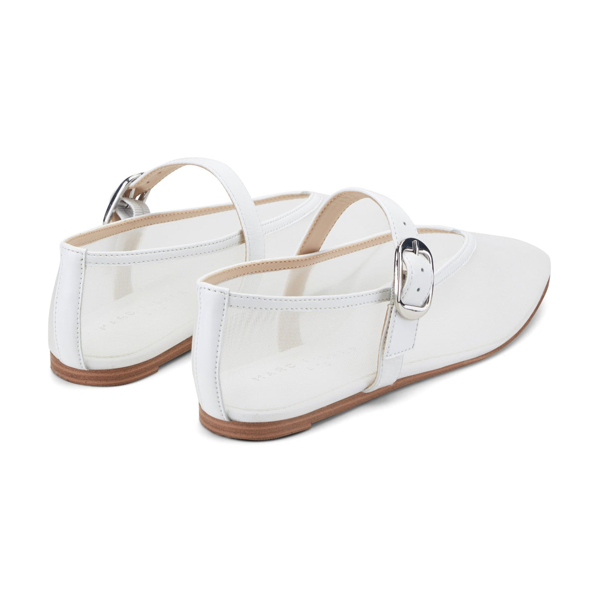 Godina Mesh Mary Jane Ballet Flat - White mesh | Marc Fisher