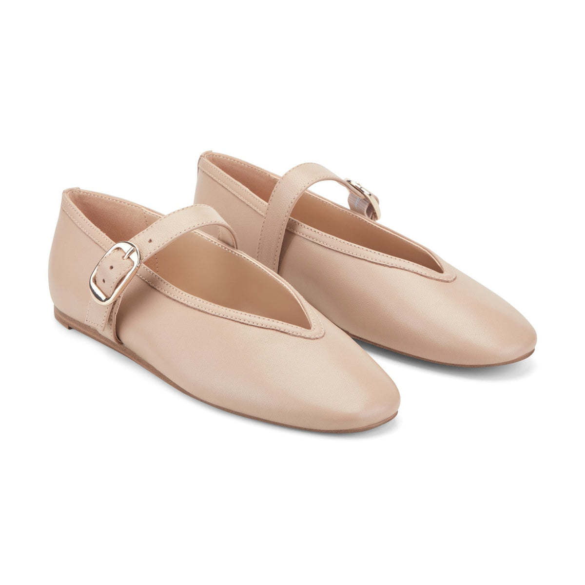 Godea Mary Jane Ballet Flat - Natural Leather | Marc Fisher