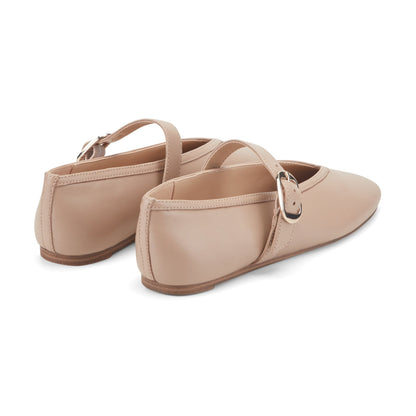 Godea Mary Jane Ballet Flat - Natural Leather | Marc Fisher