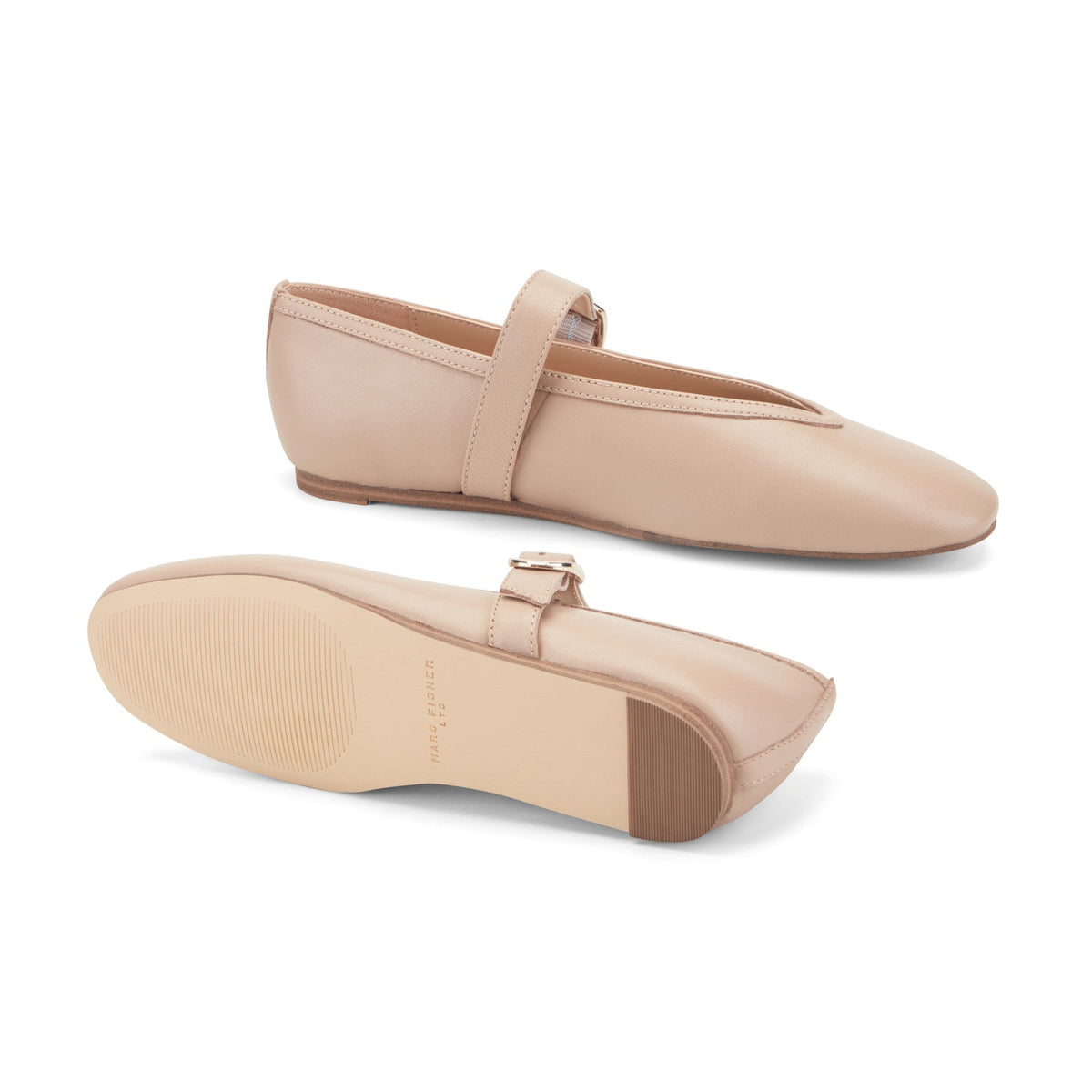 Godea Mary Jane Ballet Flat - Natural Leather | Marc Fisher