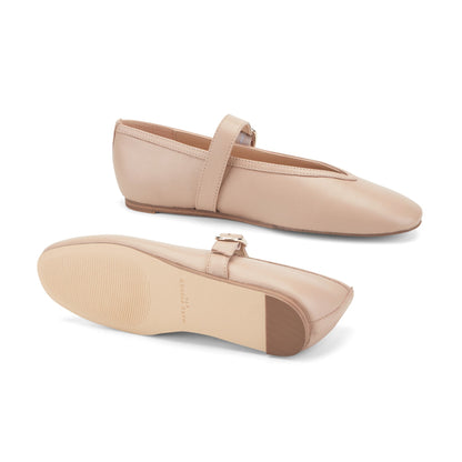 Godea Mary Jane Ballet Flat - Natural Leather | Marc Fisher