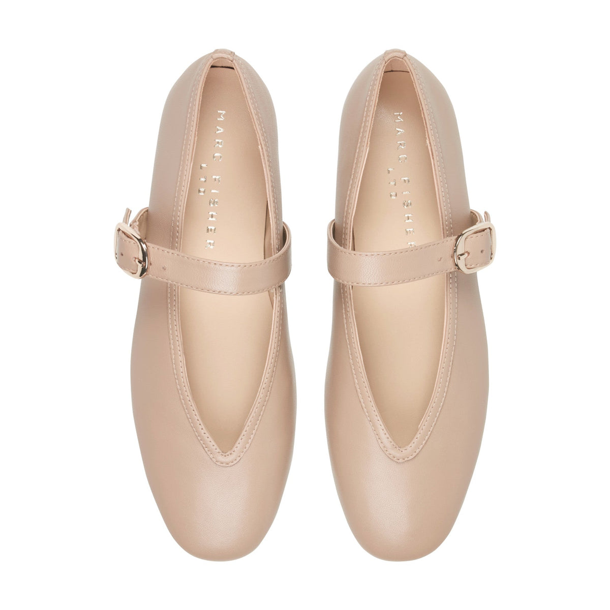 Godea Mary Jane Ballet Flat - Natural Leather | Marc Fisher
