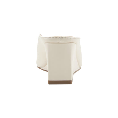 Malley Leather Wedge Mule - Ivory Leather | Marc Fisher
