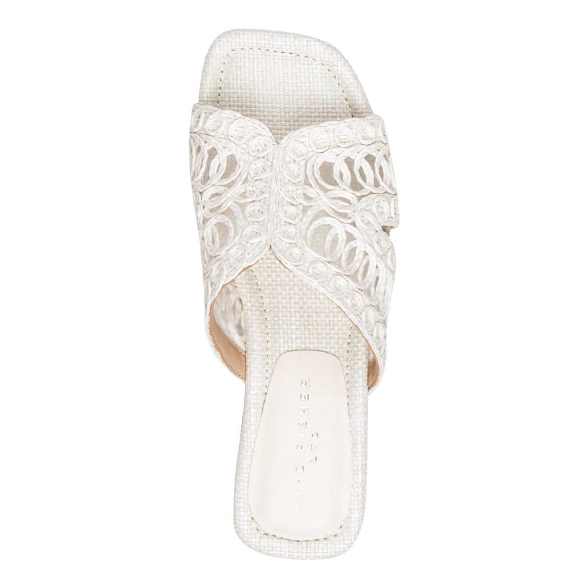 Nalany Flat Sandal - White | Marc Fisher