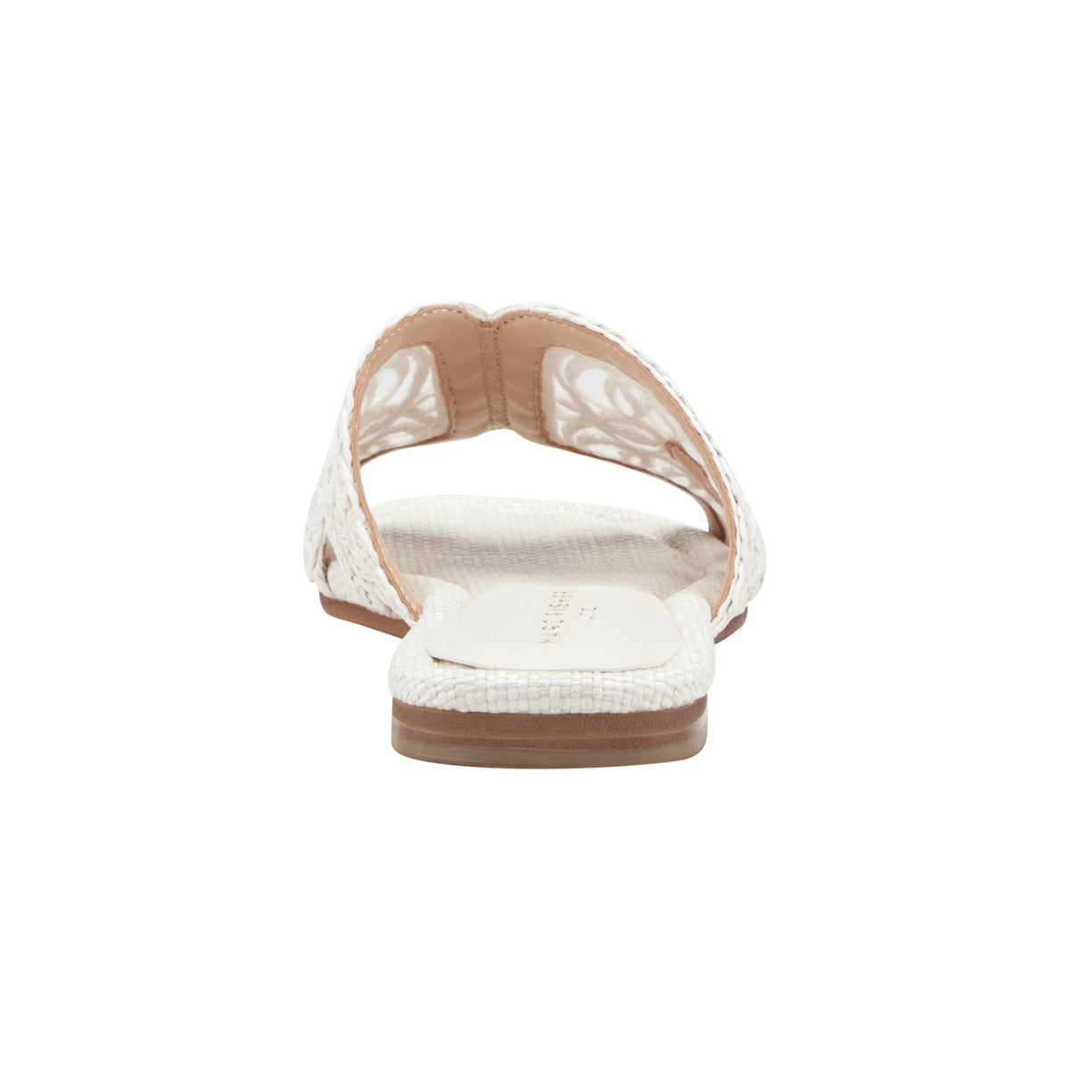 Nalany Flat Sandal - White | Marc Fisher