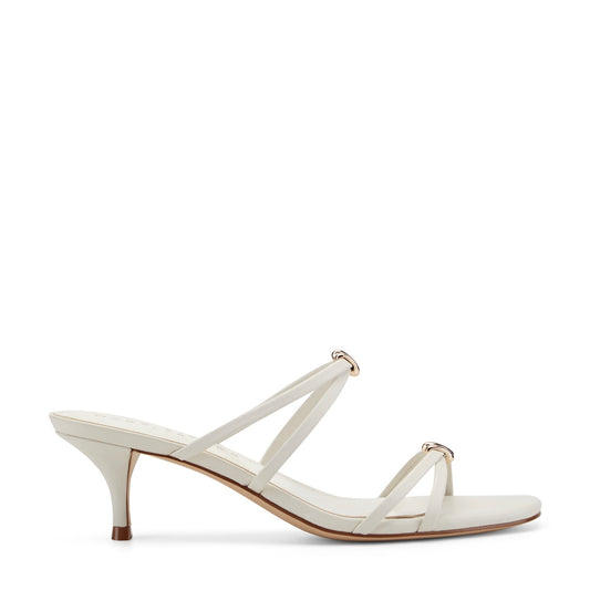 Baizel Leather Mule Sandal - Cream Leather | Marc Fisher