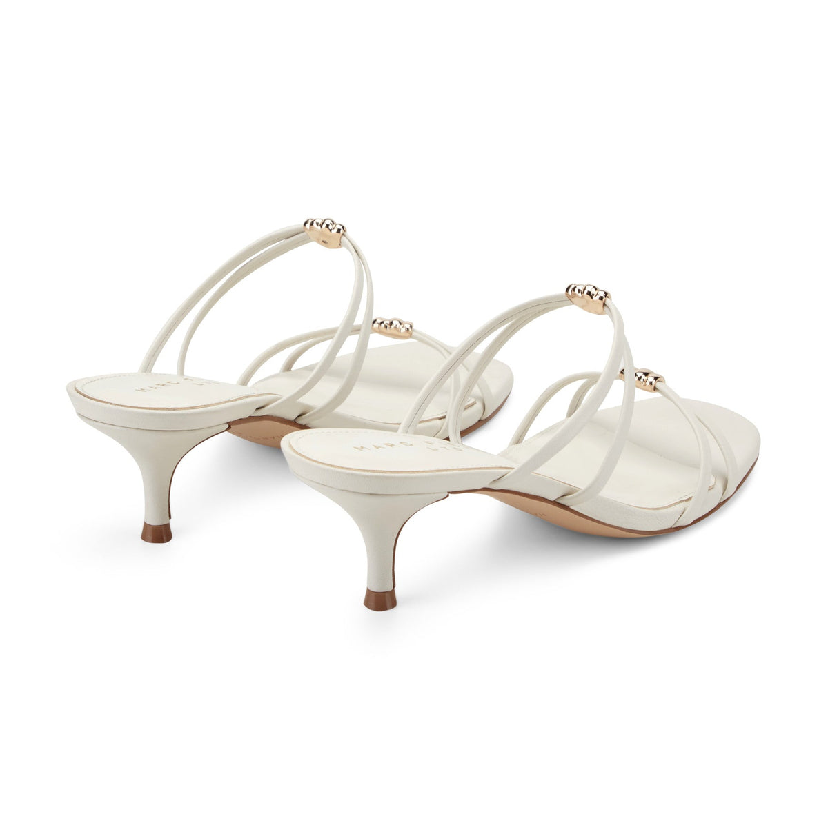 Baizel Leather Mule Sandal - Cream Leather | Marc Fisher