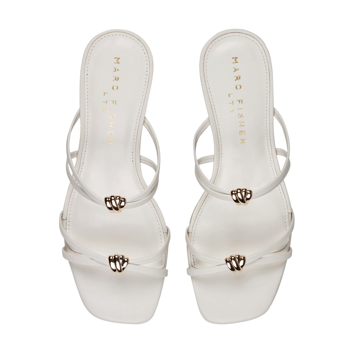 Baizel Leather Mule Sandal - Cream Leather | Marc Fisher