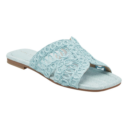 Nalany Flat Sandal - Light Blue | Marc Fisher