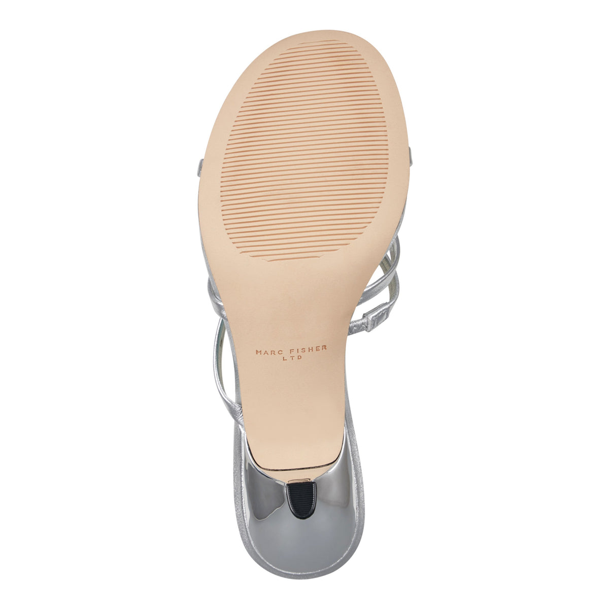 Natesa Leather Embellished Sandal - Silver Leather | Marc Fisher