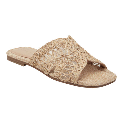 Nalany Flat Sandal - Natural | Marc Fisher
