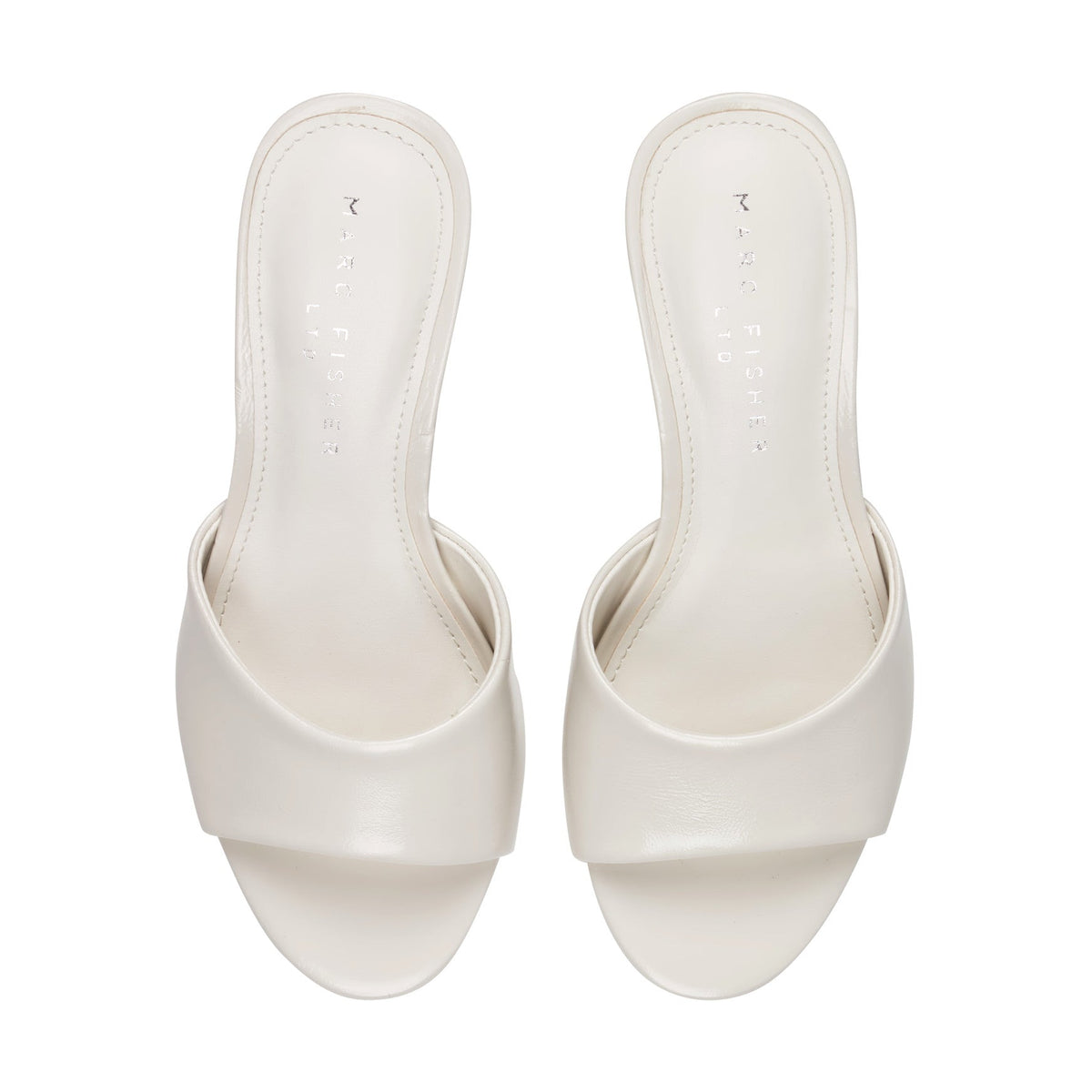 Finny Leather Mule Sandal - Ivory Leather | Marc Fisher