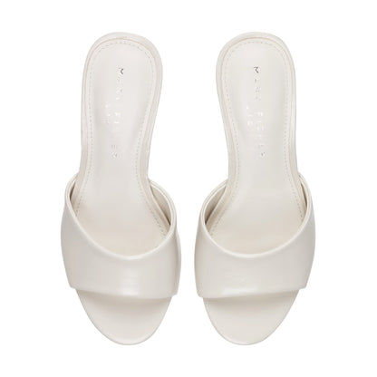 Finny Leather Mule Sandal - Ivory Leather | Marc Fisher