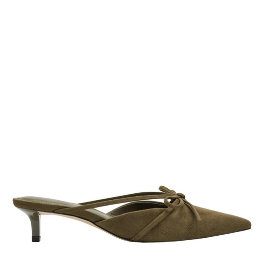 Florin Kitten Heel Mule - Olive Green | Marc Fisher
