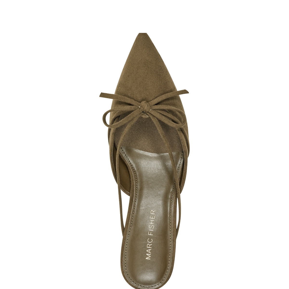 Florin Kitten Heel Mule - Olive Green | Marc Fisher