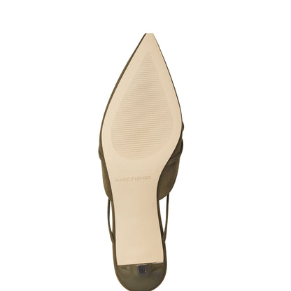 Florin Kitten Heel Mule - Olive Green | Marc Fisher
