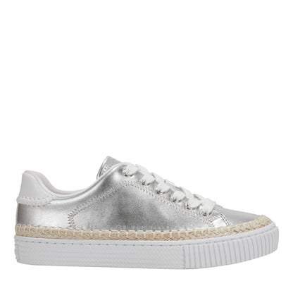 Spryng Platform Laceup Sneaker - Silver | Marc Fisher