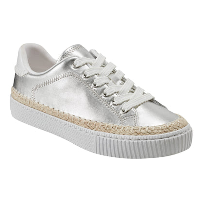 Spryng Platform Laceup Sneaker - Silver | Marc Fisher