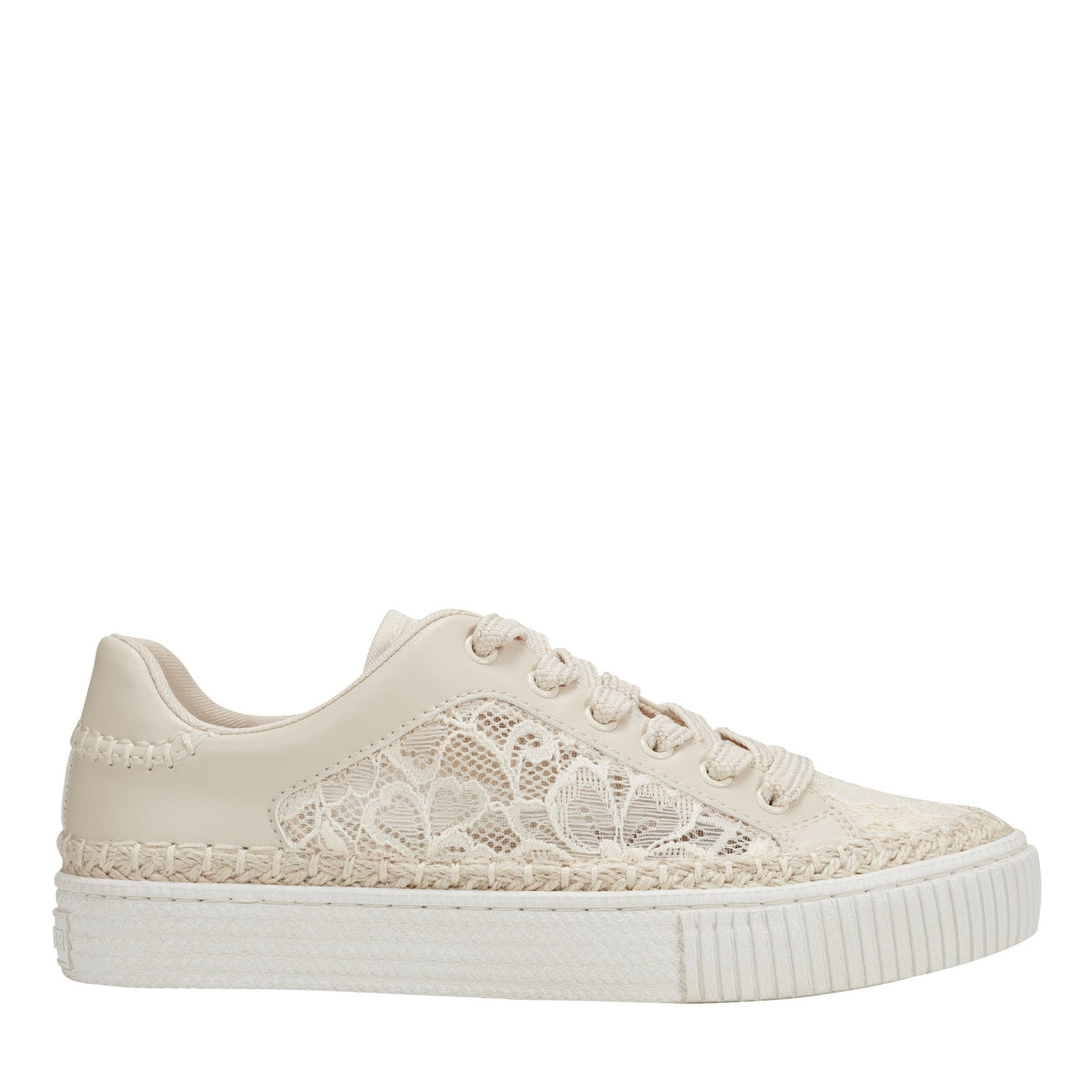 Spryng Platform Laceup Sneaker - Natrual/Lace | Marc Fisher