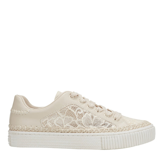 Spryng Platform Laceup Sneaker - Natrual/Lace | Marc Fisher