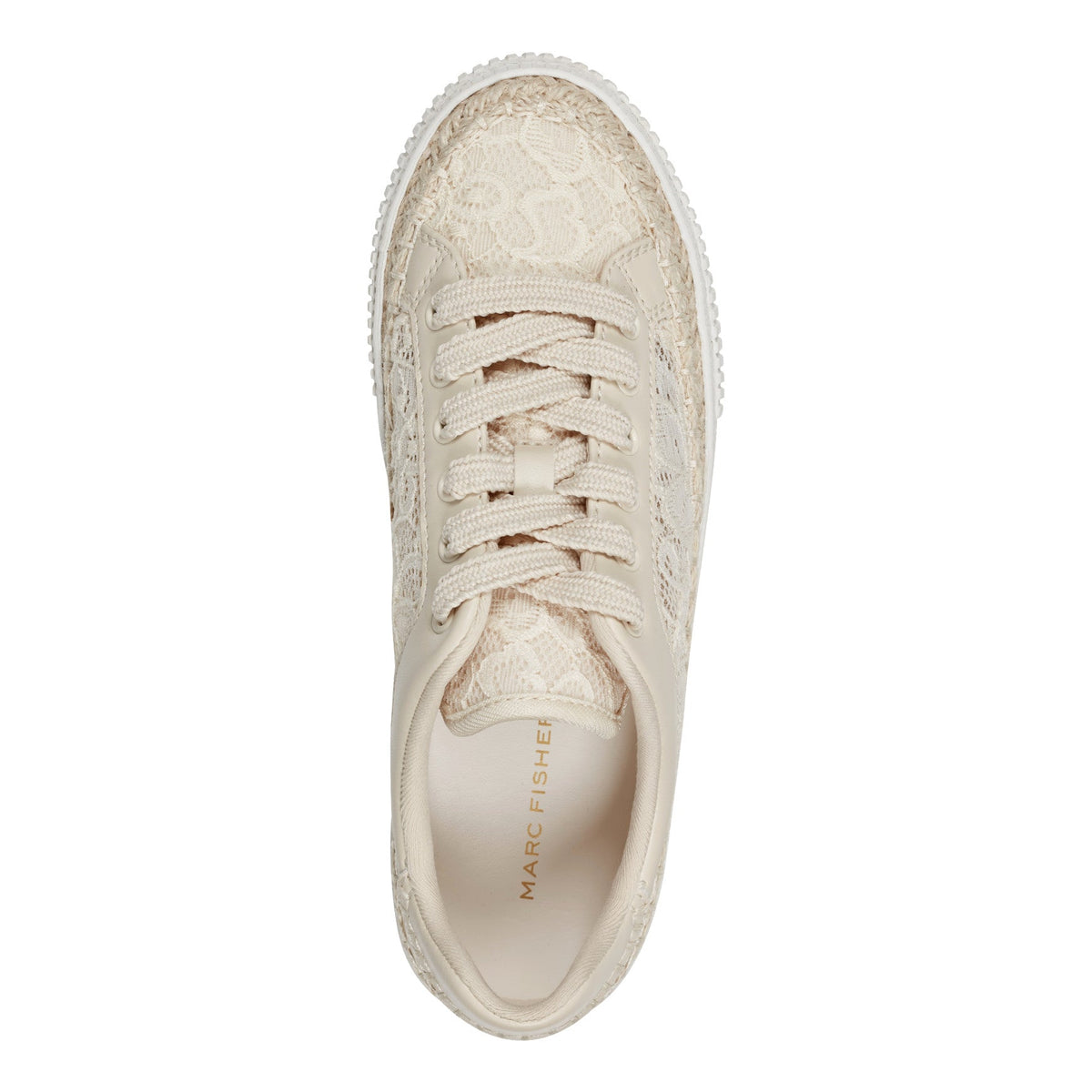 Spryng Platform Laceup Sneaker - Natrual/Lace | Marc Fisher