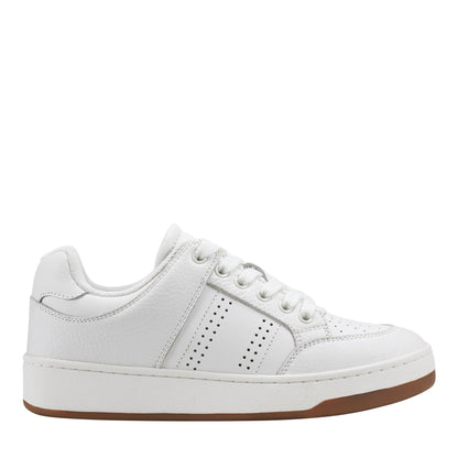 Flynnt Leather Laceup Sneaker - White Leather | Marc Fisher