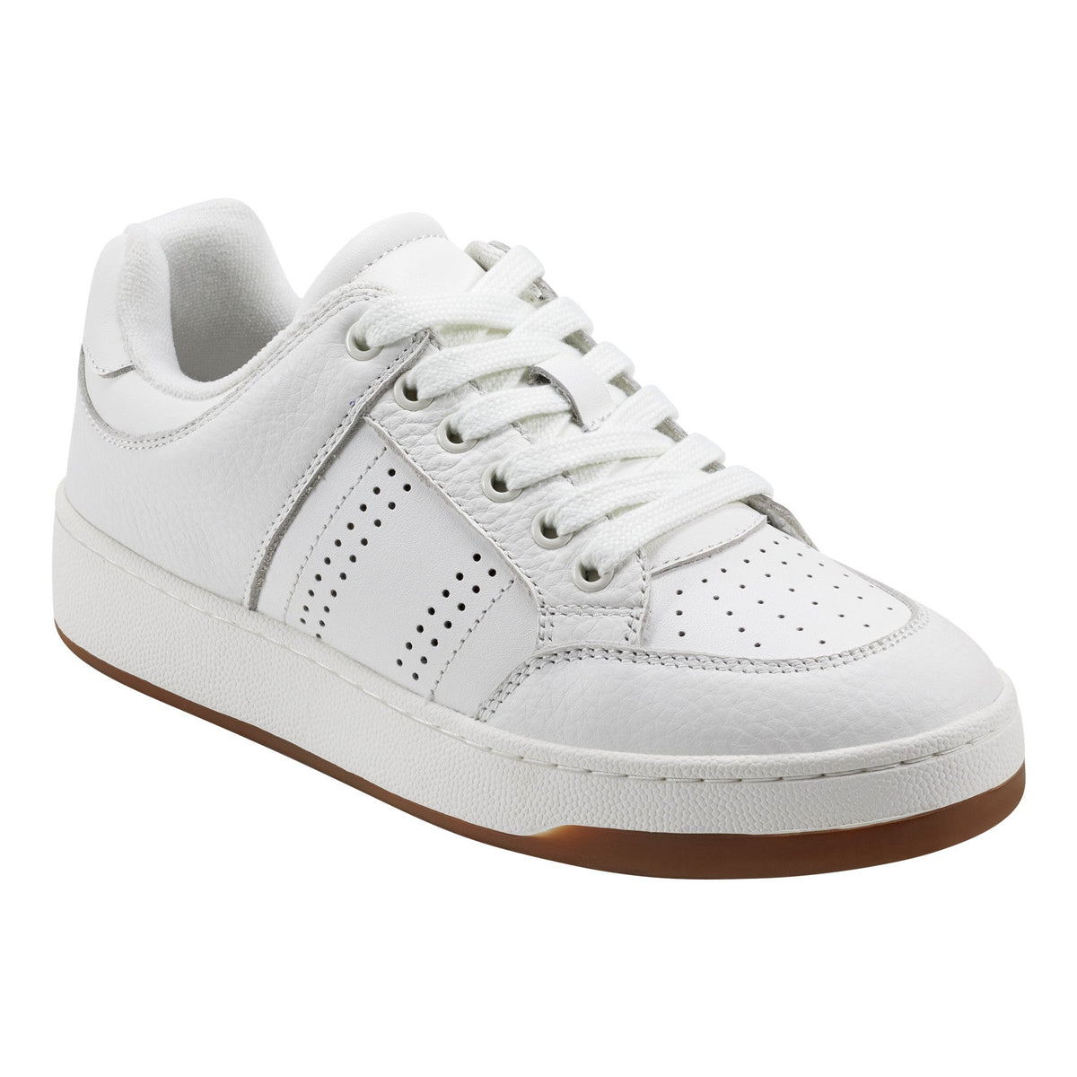 Flynnt Leather Laceup Sneaker - White Leather | Marc Fisher