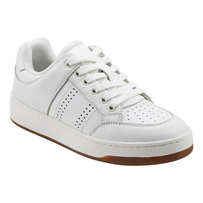 Flynnt Leather Laceup Sneaker - White Leather | Marc Fisher