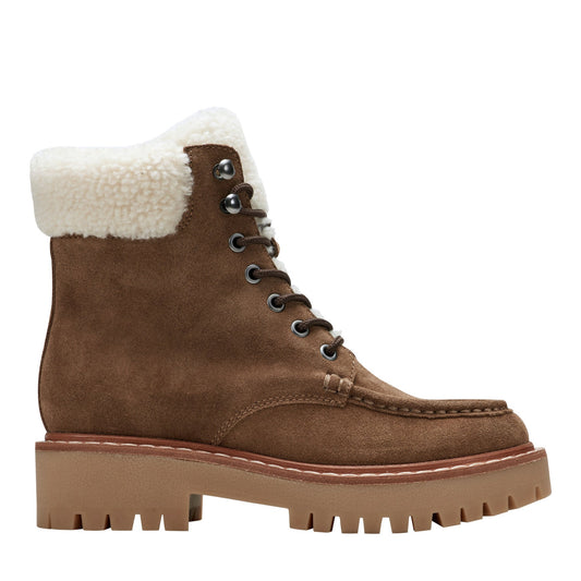 Nallie Lace Up Bootie - Brown Suede | Marc Fisher